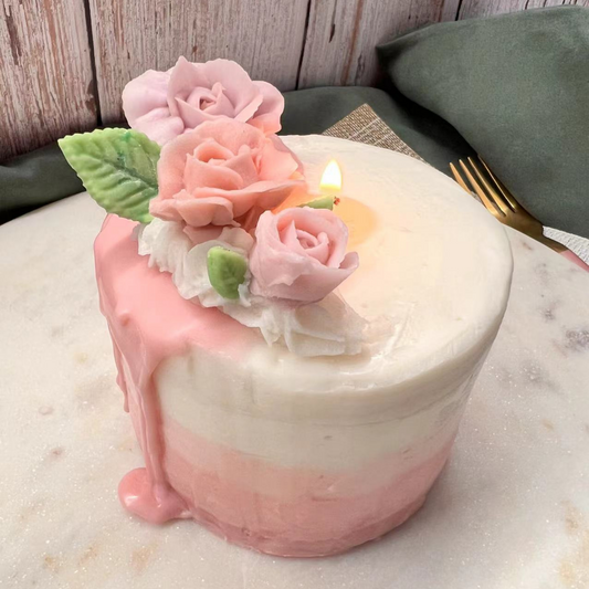 Layered cake candle